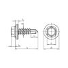 Self-drilling fa&ccedil;ade construction screw with hexagon head and sealing washer pias&lt;SUP&gt;&reg;&lt;/SUP&gt; - SCR-DBIT-WSH19-WS10-(A3K)-6,3X25