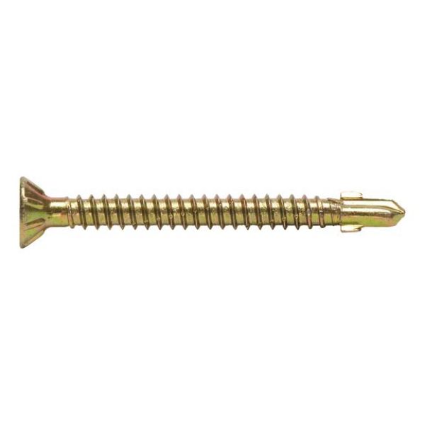 Wing-type drilling screw, countersunk milling head with AW drive pias&lt;SUP&gt;&reg;&lt;/SUP&gt; - SCR-DBIT-WING-CS-CUTHD-AW25-(A3L)-5,5X50
