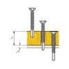 Wing-type drilling screw, countersunk milling head with AW drive pias&lt;SUP&gt;&reg;&lt;/SUP&gt; - SCR-DBIT-WING-CS-CUTHD-AW25-(A3L)-5,5X50