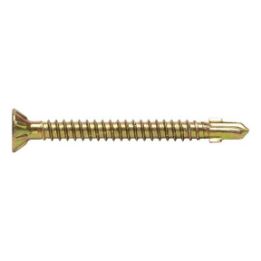 Wing-type drilling screw, countersunk milling head with AW drive pias&lt;SUP&gt;&reg;&lt;/SUP&gt; - SCR-DBIT-WING-CS-CUTHD-AW30-(A3L)-6,3X65