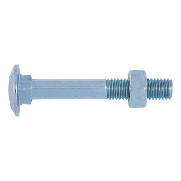 Round head screw with square neck and nut - SCR-MHD-DIN603-NUT-4.8-(A2K)-M8X90