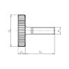 Knurled thumb screw, low profile - SCR-KNRL-DIN653-5.8-(A2K)-M4X8