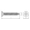 Amo&lt;SUP&gt;&reg; &lt;/SUP&gt;III spacing assembly screw Type 1 - SCR-CS-CUTHD-AW30-(A2K)-7,5X152