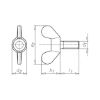 Wing bolt, round wings - SCR-WING-DIN316-TPG-(A2K)-M6X16