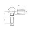 Angle joint with spring catch Type C - ANGLJTN-DIN71802-C-KGL/10-(A2K)-M6X11,5