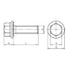 Hexagon head serrated screw with flange - SCR-HEX-FLG/UKV-8.8-WS15-(A2C)-M10X35
