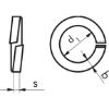 Lock washer with right-angle cross-section, shape B - RG-SPG-DIN127-B-A4-D18,2