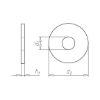 Washer with round hole, mainly for wood construction - WSH-WO-DIN440-R-(A2K)-30,0X98X6