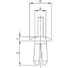 Plastic expanding rivet Type 1 - EXPNDRRIV-PLA-OPEL-(5,9-7,1MM)