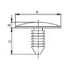 Pine tree clip Type 4 - MP-FORD-PLUG-INTERIORCOVERING-HDD18,0