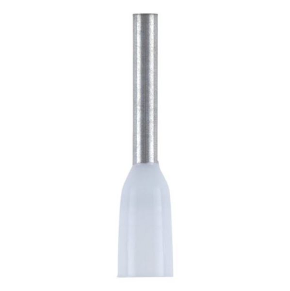 Wire end ferrule with plastic sleeve - WENDFER-DIN46228-CU-(J2N)-WHITE-0,5X8,0