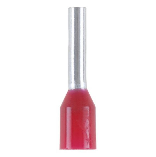 Wire end ferrule with plastic sleeve - WENDFRE-DIN46228-CU-(J2N)-RED-1,0X8,0