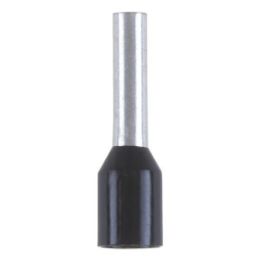 Wire end ferrule with plastic sleeve - WENDFER-DIN46228-CU-(J2N)-BLACK-1,5X8,0
