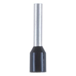 Wire end ferrule with plastic sleeve - WENDFER-DIN46228-CU-(J2N)-BLACK-1,5X10,0