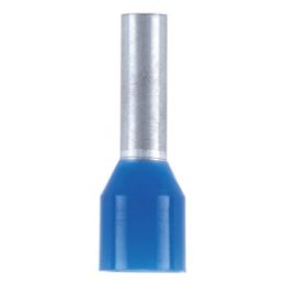 Wire end ferrule with plastic sleeve - WENDFER-DIN46228-CU-(J2N)-BLUE-2,5X8,0