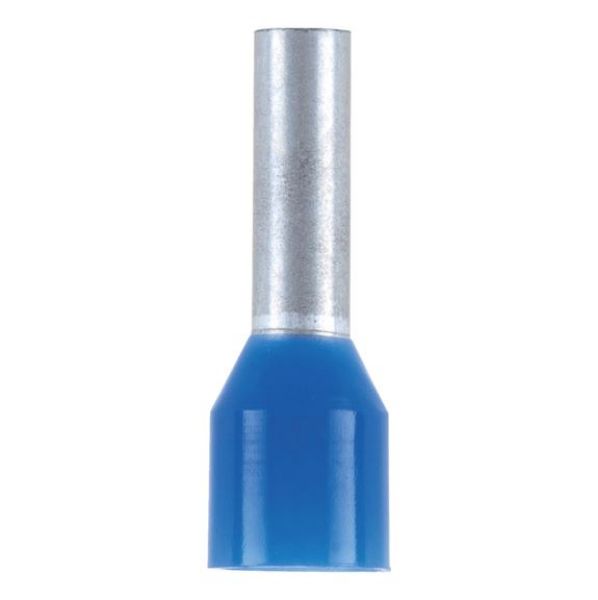 Wire end ferrule with plastic sleeve - WENDFER-DIN46228-CU-(J2N)-BLUE-2,5X8,0