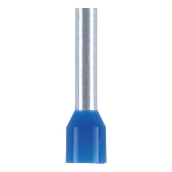 Wire end ferrule with plastic sleeve - WENDFER-DIN46228-CU-(J2N)-BLUE-2,5X12,0