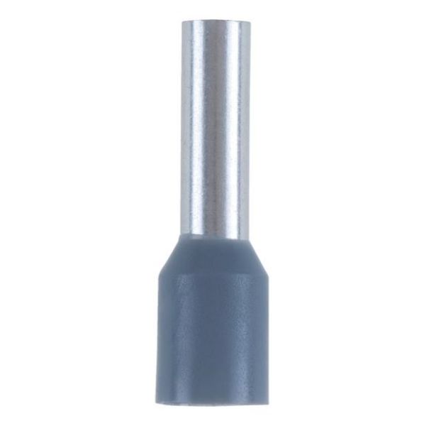 Wire end ferrule with plastic sleeve - WENDFER-DIN46228-CU-(J2N)-GREY-4,0X10,0