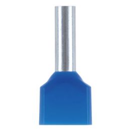DUO wire end ferrule with plastic sleeve - WENDFER-DUO-CU-(J2N)-BLUE-2,5X10,0
