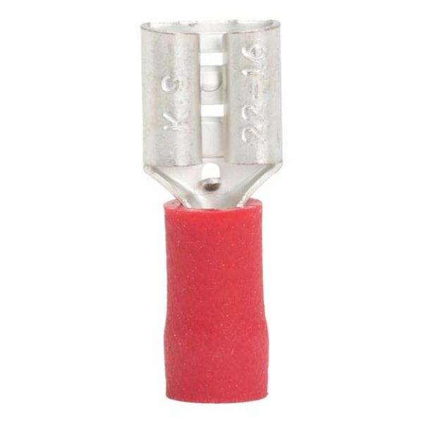 Crimp cable lug, push connector - PSHCON-RED-6,3X0,8MM