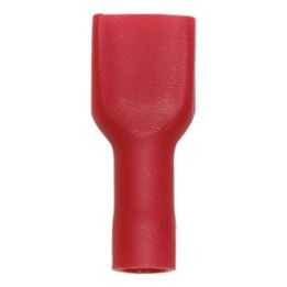 Crimp cable lug, push connector, fully insulated - PSHCON-ALLINSULATED-RED-6,3X0,8MM