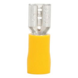 Crimp cable lug, push connector - PSHCON-YELLOW-6,3X0,8MM