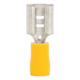 Crimp cable lug, push connector - PSHCON-YELLOW-9,5MM