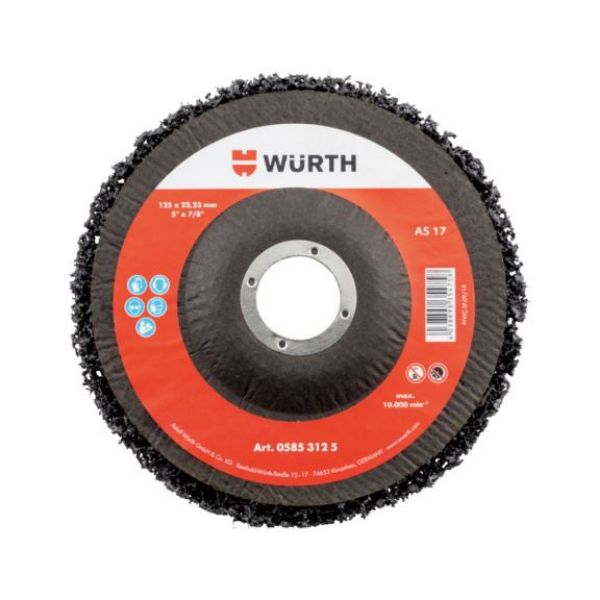 Nylon abrasive fleece disc - SNDDISC-NYLFLC-CLTHPLTE-D125MM