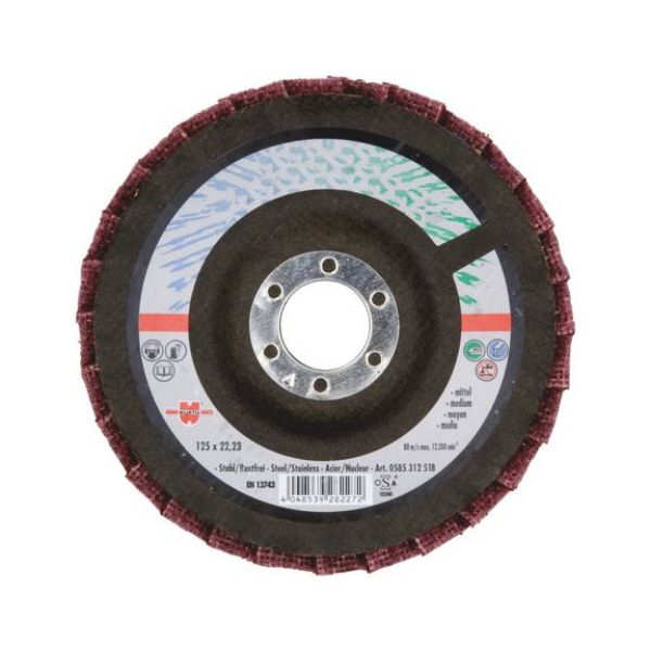 Fleece Segmented Grinding Disc - SNDDISC-NYLFLC-MEDIUM-125X22,23