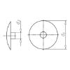 Cover cap for head-hole-drilled screw - CAP-(01743)-R9010-PUREWHITE-D15/2,5