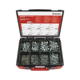 Hexagon nut, self-locking assortment - NUT-HEX-SLOK-SYSKO-DIN985-ST-600PCS