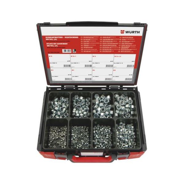 Picture for category DIN 985, 8 zn-pl st 600 pcs sys case