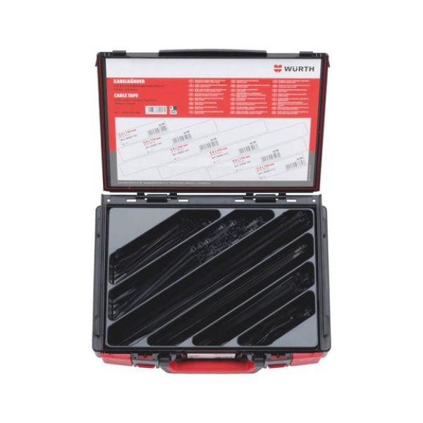 Picture for category Cable tie, plastic latch black 250 pcs. sys case