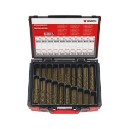 Twist drill bit assortment HSCo DIN 338 type RN bronze tipped - TWSTDRL-SYSKO-RN-DIN338-HSCO-(BRZ)-82PCS