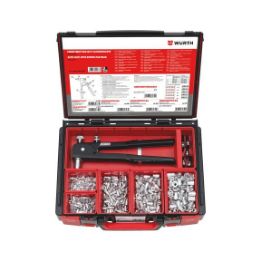 Rivet nuts with small countersunk head, assortment  - RIV-NUT-SYSKO-CS-(A2B)-W.PLIERS-506PCS