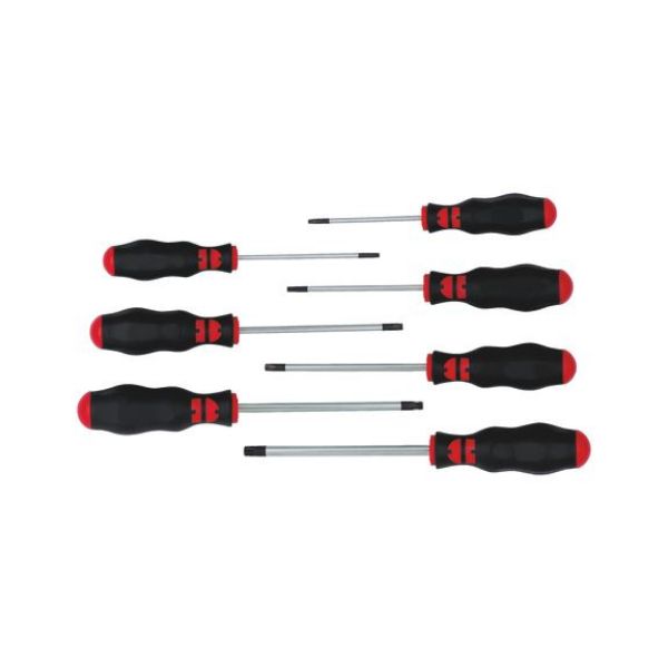 TX screwdriver assortment with hole - SCRDRIV-SET-TX-HO-7PCS