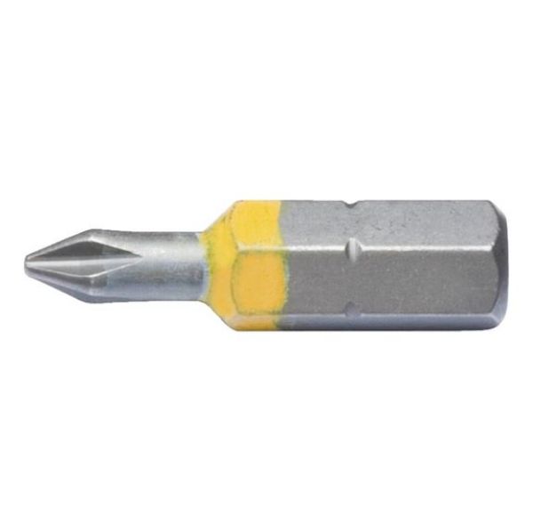 Phillips bit - BIT-PH1-YELLOW-1/4IN-L25MM