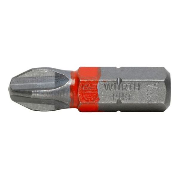 Phillips bit - BIT-PH3-RED-1/4IN-L25MM