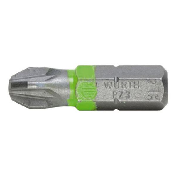 Pozidriv bit - BIT-PZ3-GREEN-1/4IN-L25MM