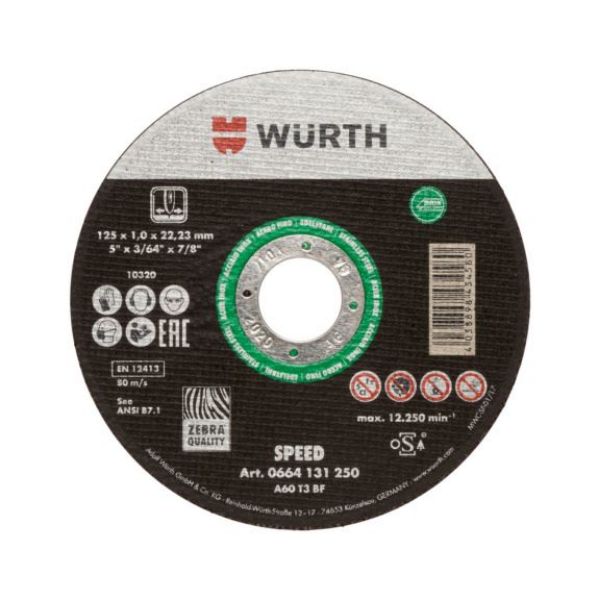 Cutting disc Speed plus for stainless steel - CUTDISC-SP-GRN-A2-SR-TH1,0-BR22,2-D115MM