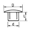 Cover cap - CAP-PE-WHITE-D12/16XL5MM