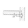 Shelf support with flange - SHLFSPRT-INSERT-FLG-ST-(NI)-PLUGD5