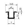 Sliding door fitting guide rail SB 20 E - AY-GUIDERAIL-SLIDDR/SB20E-PVC-BROWN-3M
