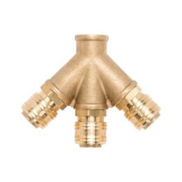 Three-way distributor - DISTR-PN-3WAY-BRS-CPL-G1/2IN