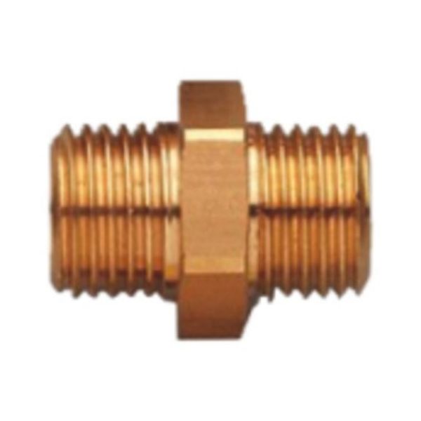 Double nipple for compressed air with cone - DBNPL-PN-TAPER-BRS-G1/4XG3/8IN