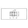 Double nipple for compressed air with cone - DBNPL-PN-TAPER-BRS-G1/4XG3/8IN