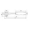 Reversible ratchet 3/8 inch - RTCH-3/8IN-72TEETH-L175MM
