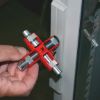 Universal 5-in-1 switch cabinet key - AY-KEY-ELCAB-UNI-9IN1-96X92MM