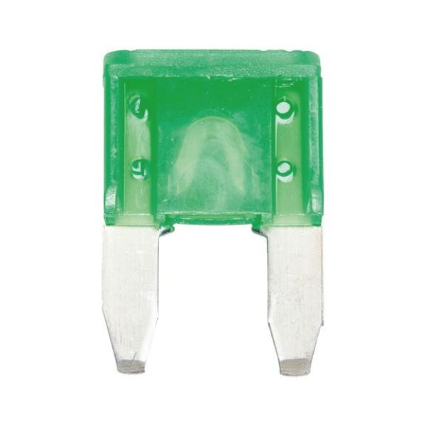 Flat blade fuse MINI Silver - FLBLDEFSE-MINI-SILVER-GREEN-30A