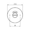 Door handle A 305 - DH-A2-A305-GE-ROS-WC-L/R-MATT